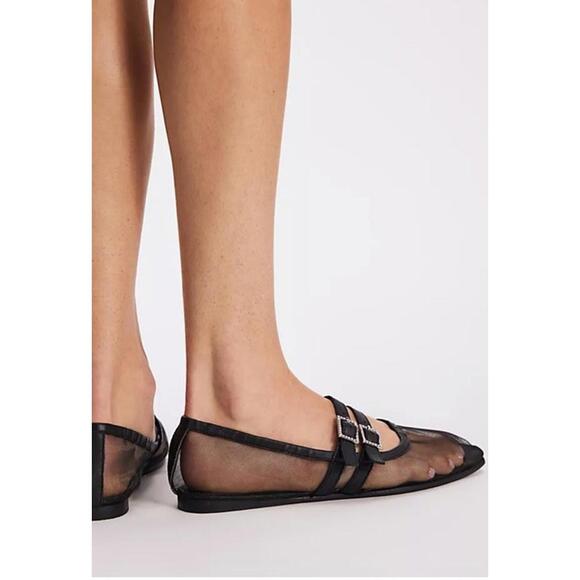 Free People™ Women's  Gemini Ballet Flats in Black - Picture 2 of 8